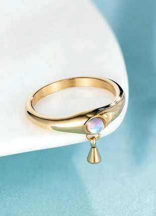 Three-Dimensional Pearl Minimalist Titanium Steel Ring