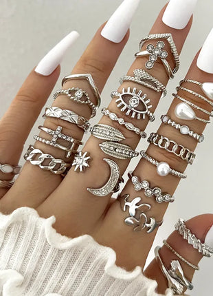 Oil Dripping Knuckle Ring Set