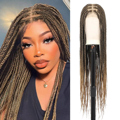 Full Lace Knotless Braided Wigs for Women Box Braid Wig -36 Inch