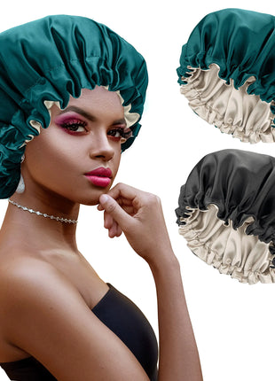 Atudew Satin Bonnet 2PCS Silk Bonnet