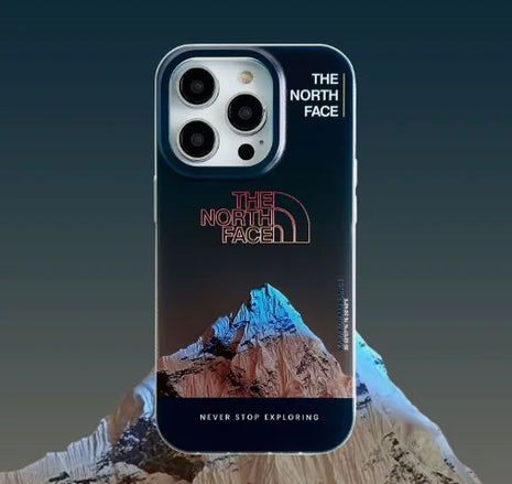 Premium holographic TPU iPhone case with electroplating finish for iPhone 15 Pro in Blue Mountain color