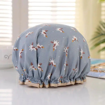 Disposable Double-layer Waterproof Shower Cap for Hair