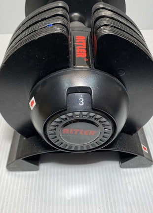 ALTLER 52LB Adjustable Dial Dumbbell Set with tray for home strength training and space-saving workouts