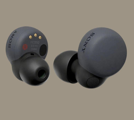 Sony wireless earbuds on a white background