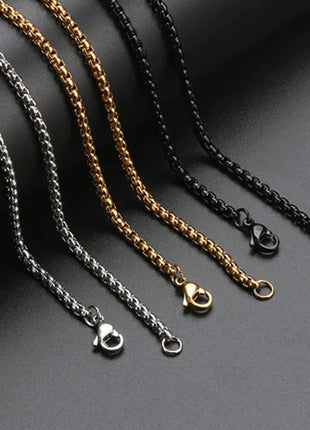 Square Pearl Stainless Steel Necklace