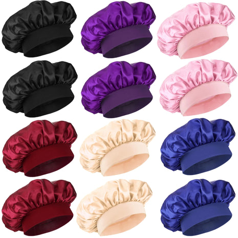 12 Pieces Silk Bonnet for Women