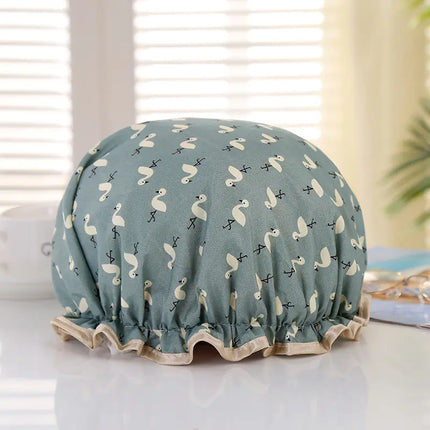 Disposable Double-layer Waterproof Shower Cap for Hair