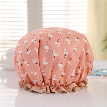 Disposable Double-layer Waterproof Shower Cap for Hair