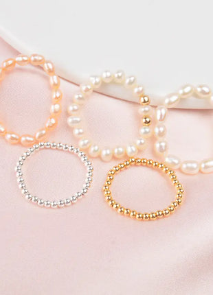 Mini Freshwater Pearl Ring in 925 Silver